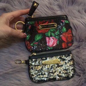 RARE❤️ Set of two Betsey Johnson sequined coin pouches!